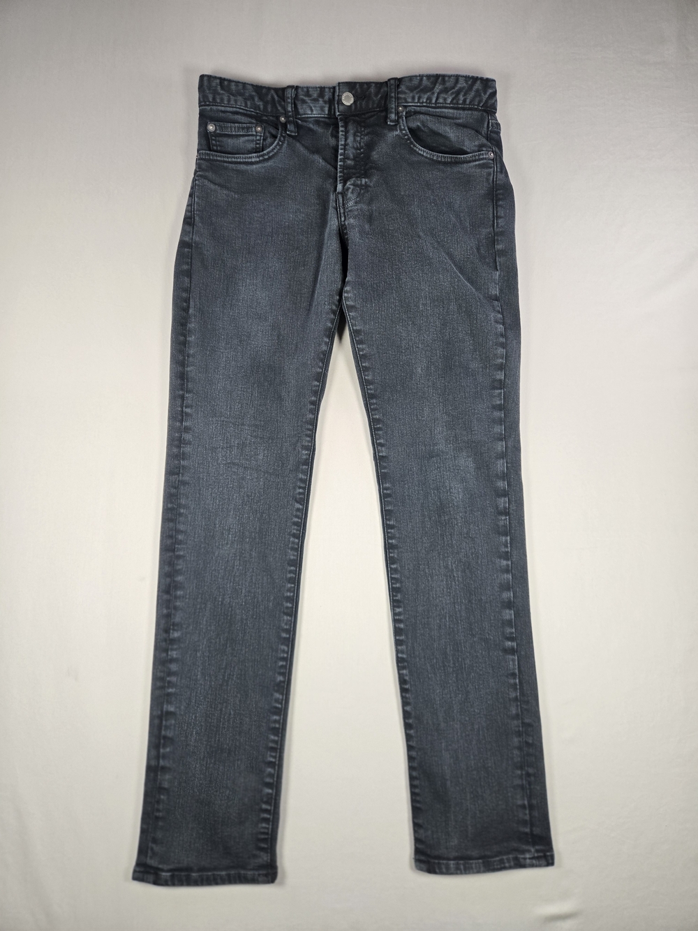Bonobos Men’s Denim Straight Minimalist Jeans 31x32 Gray Charcoal Faded Wash